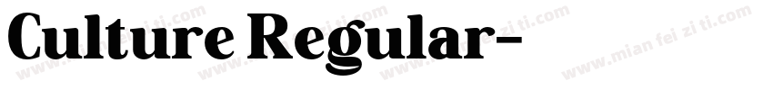 Culture Regular字体转换